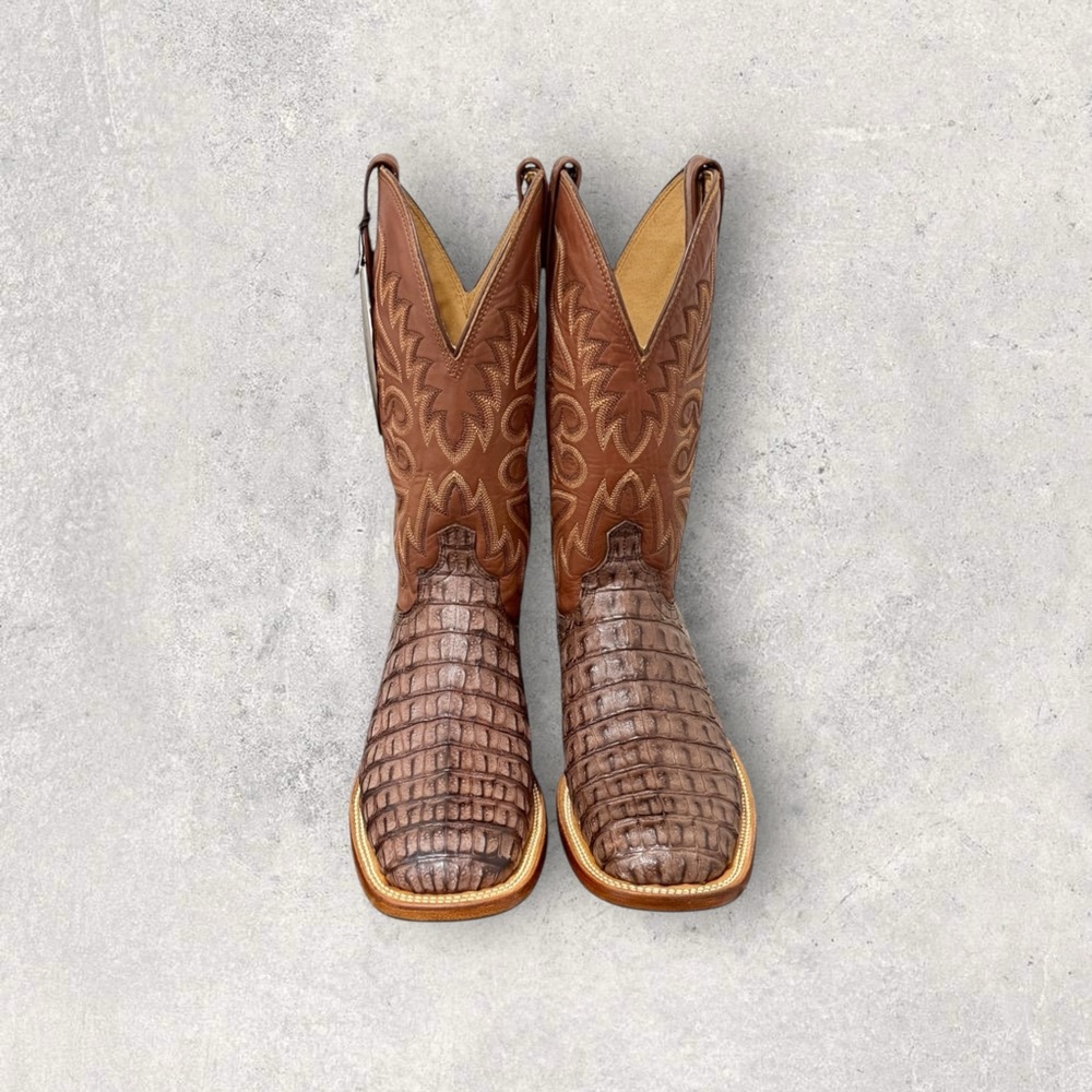 🔥🐊Lucchese Caiman Hornback Boots Sz 10D | New | Sole + Heel Protectors 🐊🔥 - Picture 3 of 14